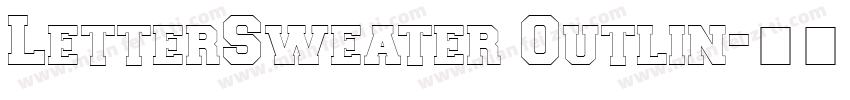 LetterSweater Outlin字体转换